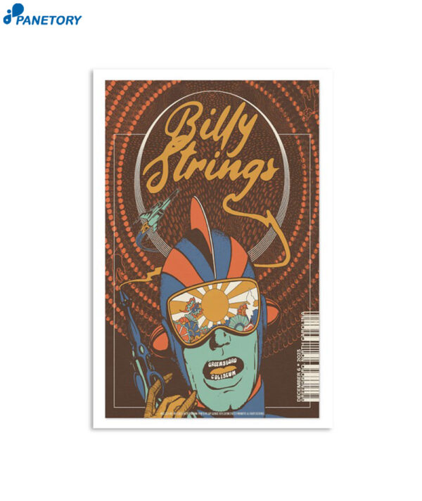 Billy Strings Tour Greensboro December 6 2023 Poster