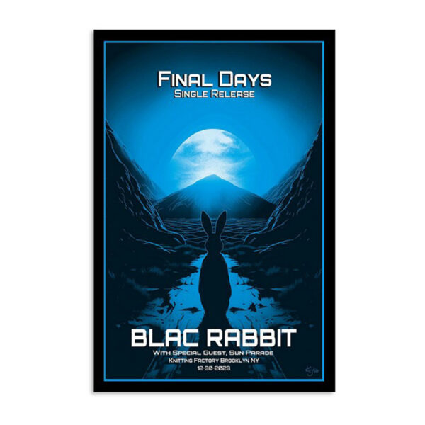 Blac Rabbit Knitting Factory Brooklyn Ny December 30 2023 Poster