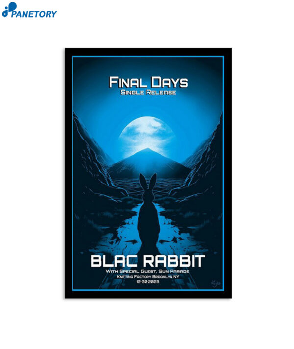 Blac Rabbit Knitting Factory Brooklyn Ny December 30 2023 Poster