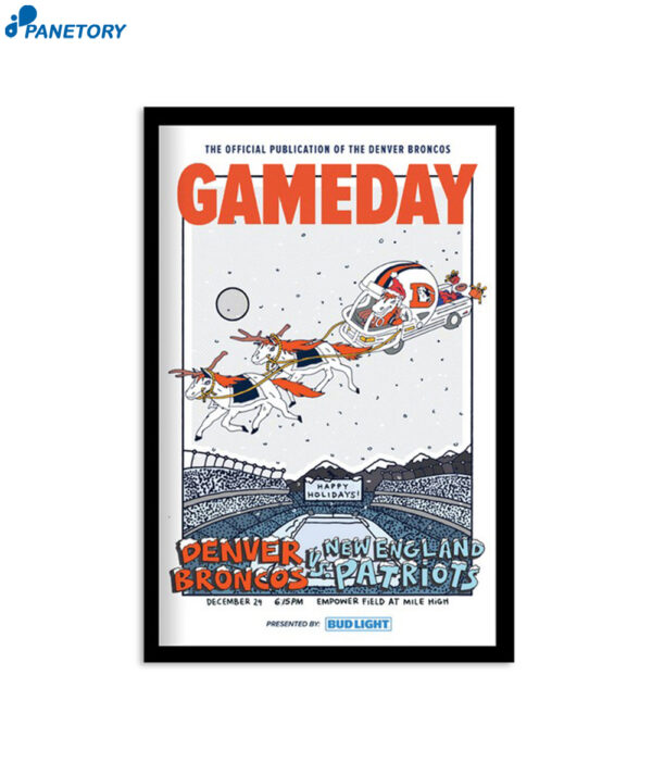 Broncos Vs Patriots December 24 2023 Poster