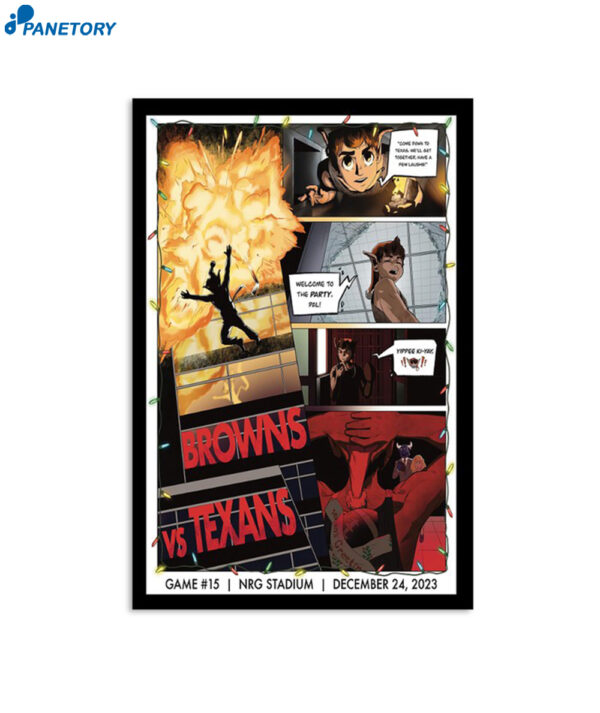 Browns Vs Texans Game 15 Nrg Stadium Dec 24 2023 Poster