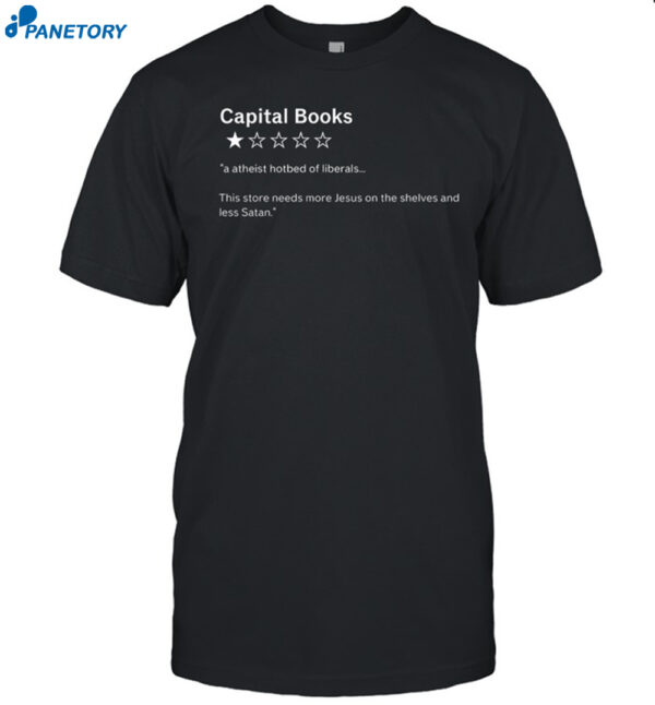 Capital Books A Atheist Hotbed Of Liberals Shirt