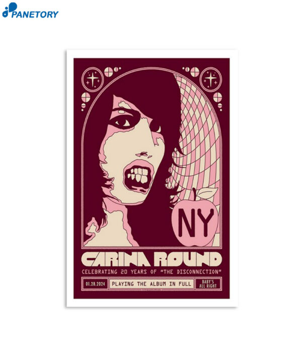 Carina Round January 28 2024 Baby's All Right Brooklyn Ny Tour Poster