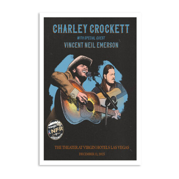 Charley Crockett The Theater At Virgin Hotels Las Vegas NV December 12 2023 Poster