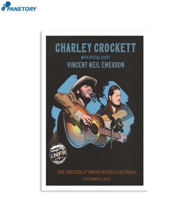 Charley Crockett The Theater At Virgin Hotels Las Vegas Nv December 12 2023 Poster