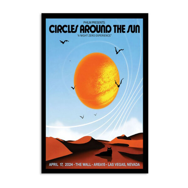 Circles Around The Sun April 17 2024 The Wall Area15 Las Vegas Nevada Poster
