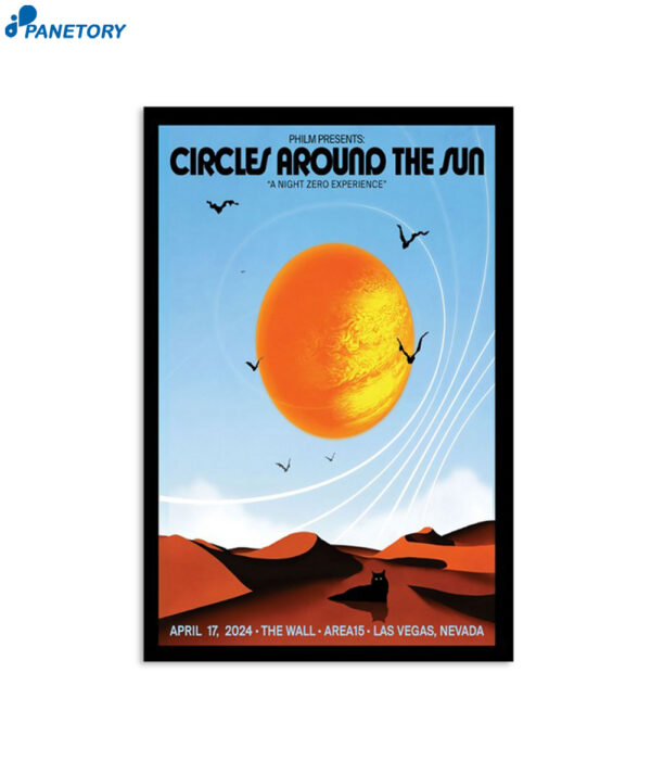 Circles Around The Sun April 17 2024 The Wall Area15 Las Vegas Nevada Poster