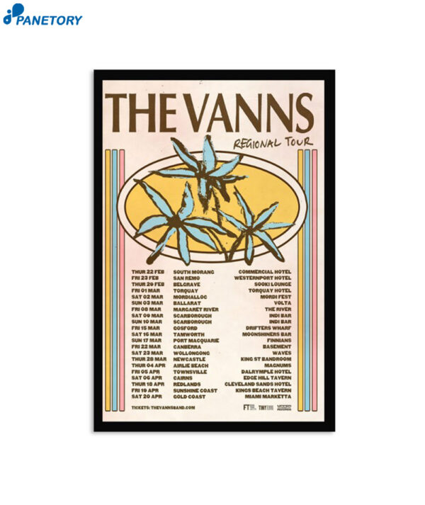 Conert The Vanns Regional Tour 2024 Poster