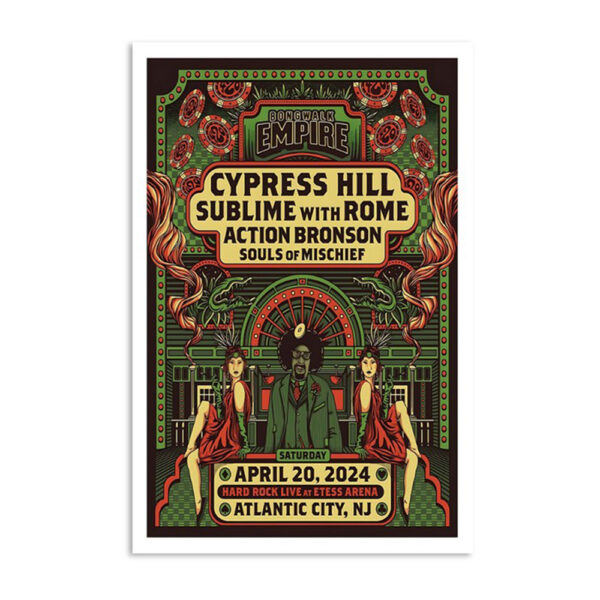 Cypress Hill Hard Rock Live At Etess Arena Atlantic City NJ April 20 2024 Poster