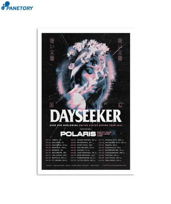 Dayseeker United States Spring Tour 2024 Poster