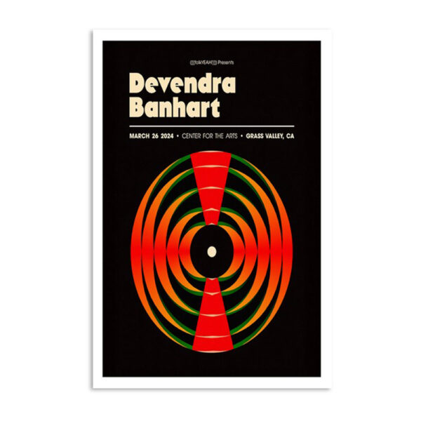 Devendra Banhart Center For The Arts Grass Valley Ca March 26 2024 Poster