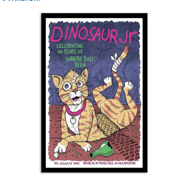 Dinosaur Jr Celebrating 30 Years Of Where You Been Dec 2023 Brooklyn NY Poster