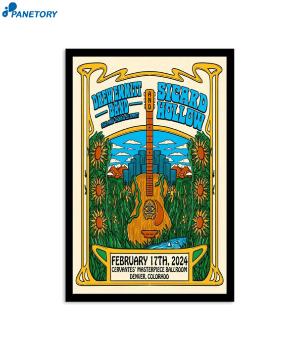 Drew Emmitt Band Cervantes' Masterpiece Ballroom Denver Co February 17 2024 Poster