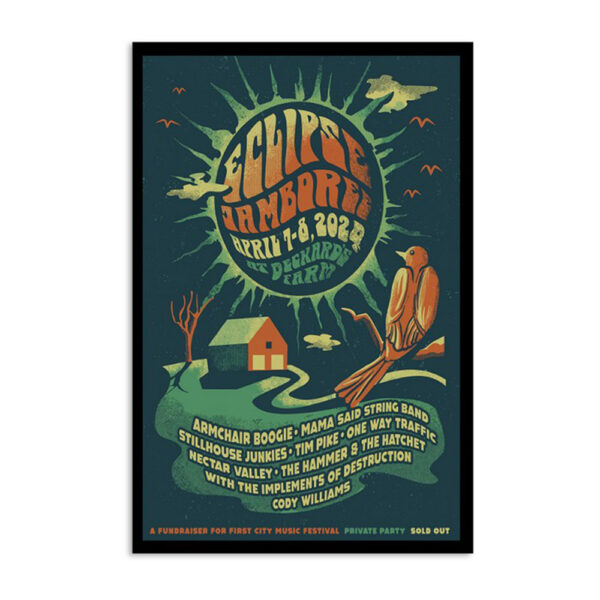 Eclipse Jamboree April 7-8 2024 At Deckard's Farm Event Poster