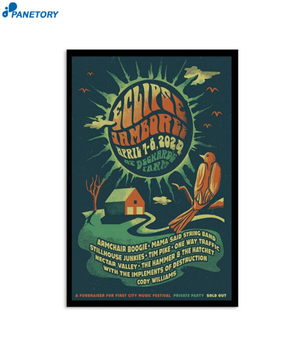 Eclipse Jamboree April 7-8 2024 At Deckard's Farm Event Poster