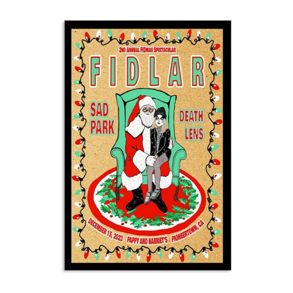 Fidlar Pappy & Harriet's Pioneertown Ca Dec 15 2023 Poster