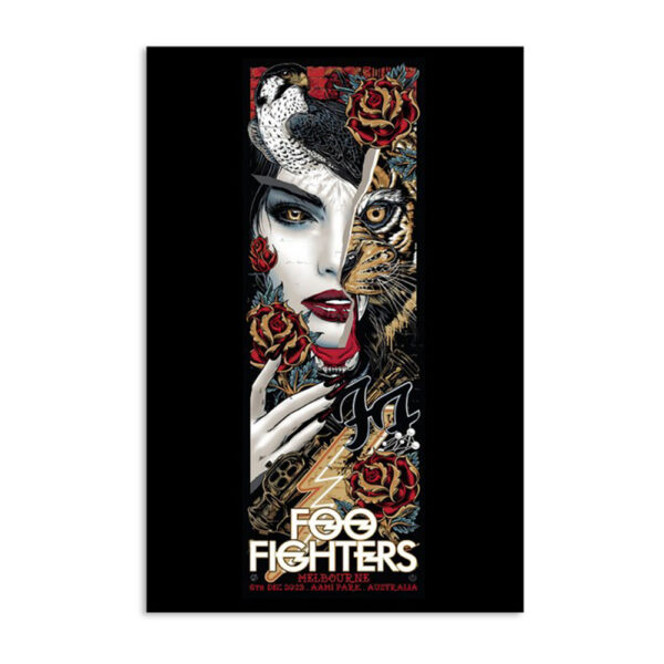 Foo Fighters Aami Park Melbourne Australia 12.06.2023 Poster
