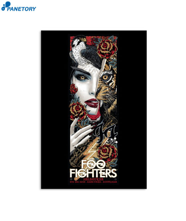 Foo Fighters Aami Park Melbourne Australia 12.06.2023 Poster