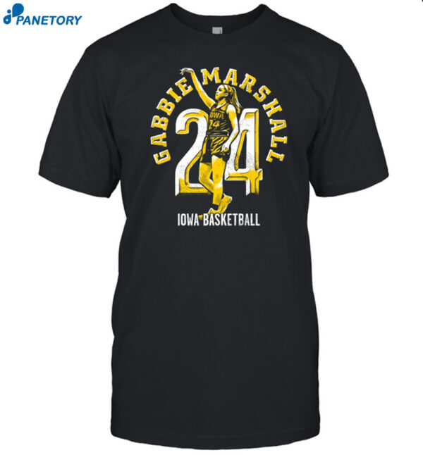Gabbie Marshall 24 Iowa Basketball Shirt