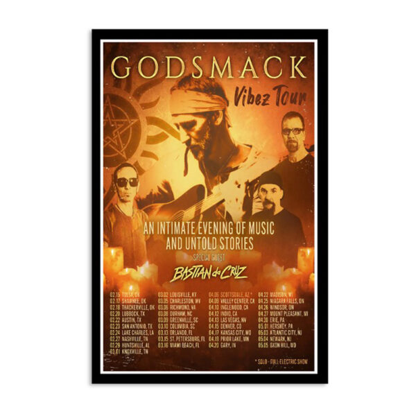 Godsmack Vibez 2024 North American Tour Poster