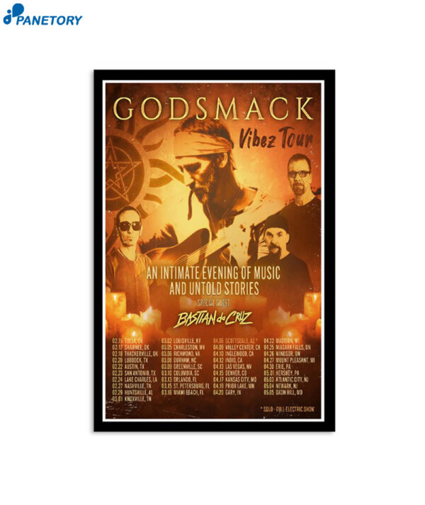 Godsmack Vibez 2024 North American Tour Poster