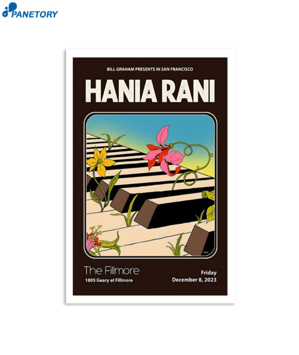 Hania Rani December 8 2023 The Fillmore Ca Event Poster