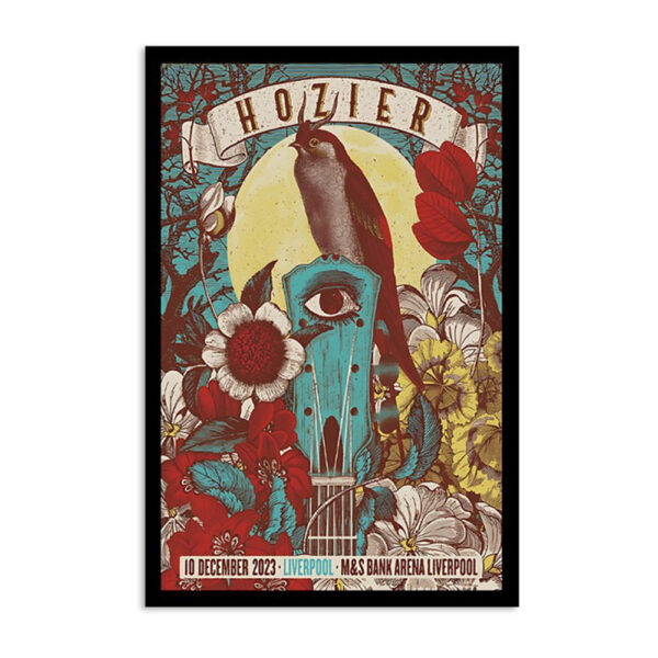 Hozier December 10 2023 M&s Bank Arena Liverpool England Poster