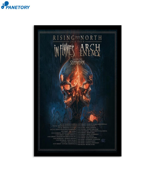 In Flames Rising From The North Tour 24 Poster