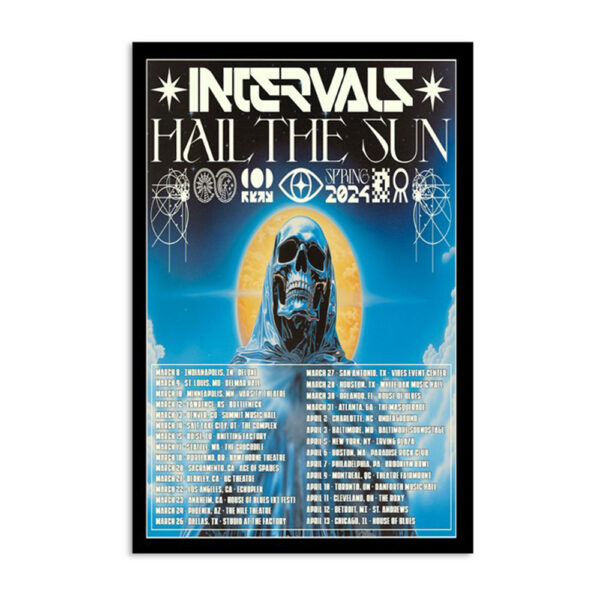 Intervals & Hall The Sun Spring 2024 Tour Poster