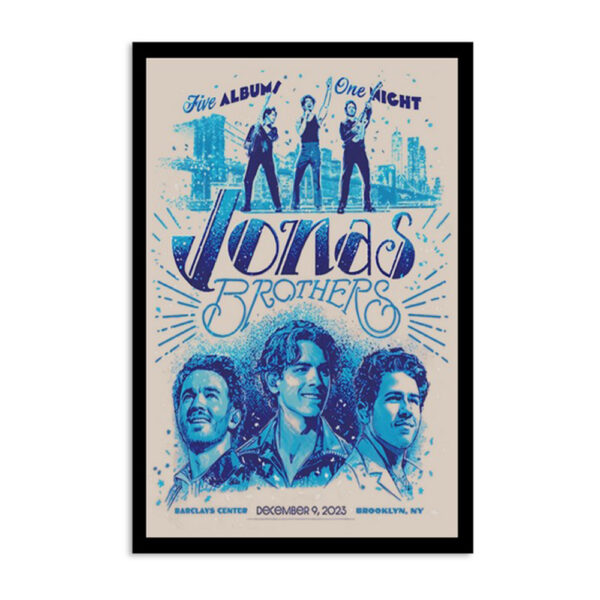 Jonas Brothers Barclays Center Brooklyn Ny December 9 2023 Poster