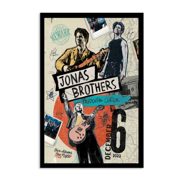Jonas Brothers Prudential Center Tour 2023 Poster