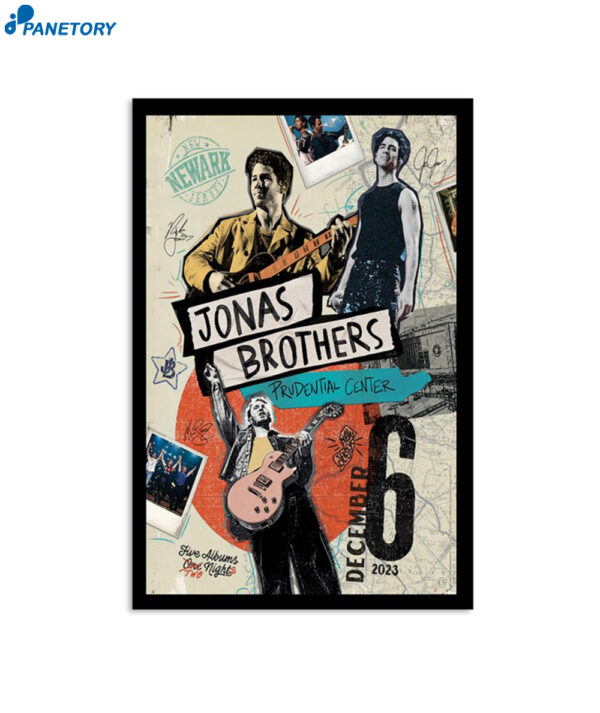 Jonas Brothers Prudential Center Tour 2023 Poster