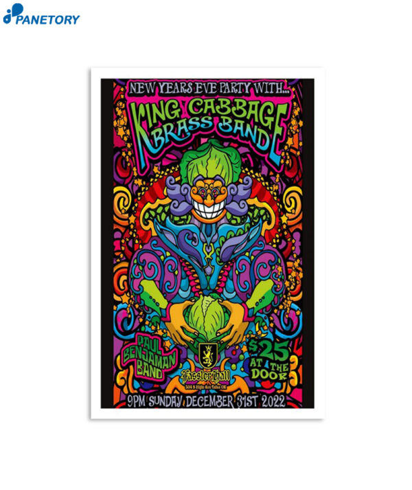 King Cabbage Brass Band Fassler Hall Tulsa Ok December 31 2023 Poster