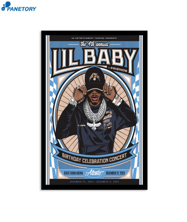 Lil Baby & Friends State Farm Arena Atlanta Ga December 27 2023 Poster