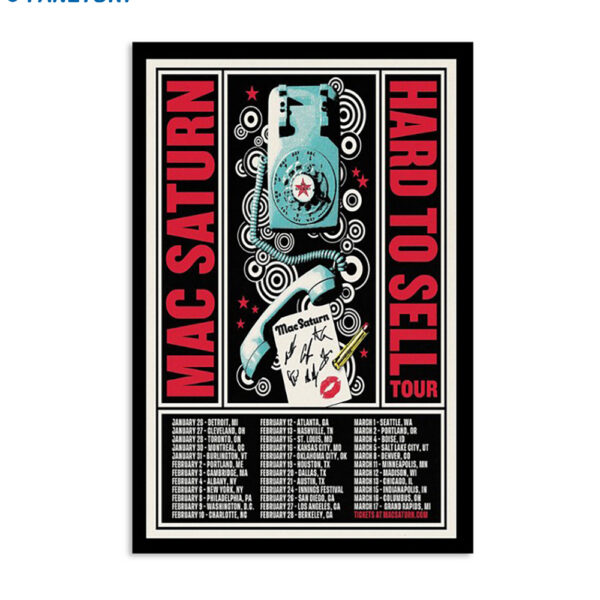 Mac Saturn North America Tour 2024 Poster