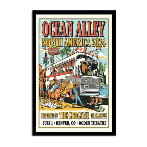 Ocean Alley July 1 2024 The Grogans At Ogden Theatre In Denver CO Poster
