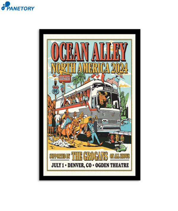Ocean Alley July 1 2024 The Grogans At Ogden Theatre In Denver CO Poster