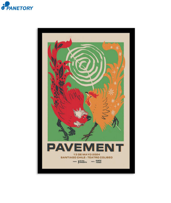 Pavement Santiago Chile Teatro Coliseo May 13 2024 Poster