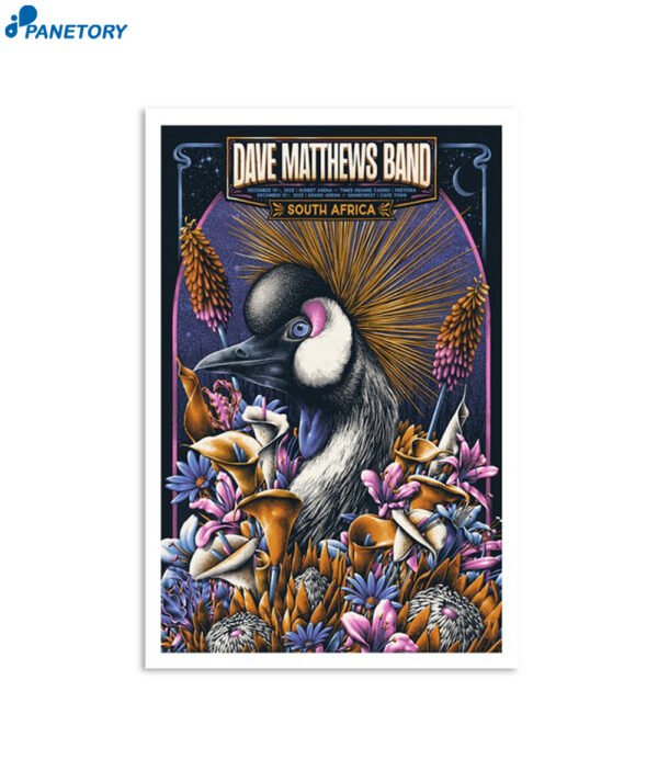 Dave Matthews Band Grand Arena At Grandwest Cape Town South Africa December 12 2023 Poster