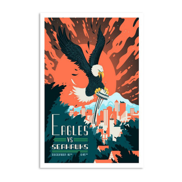 Poster Eagles Vs Seahawks Lumen Field Seattle Wa December 18 2023 Poster