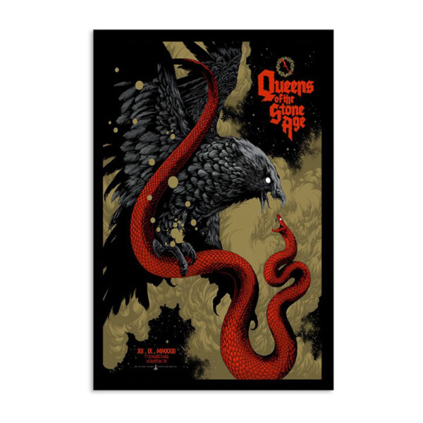 Queens Of The Stone Age 713 Music Hall Houston Tx Dec 9 2023 Poster