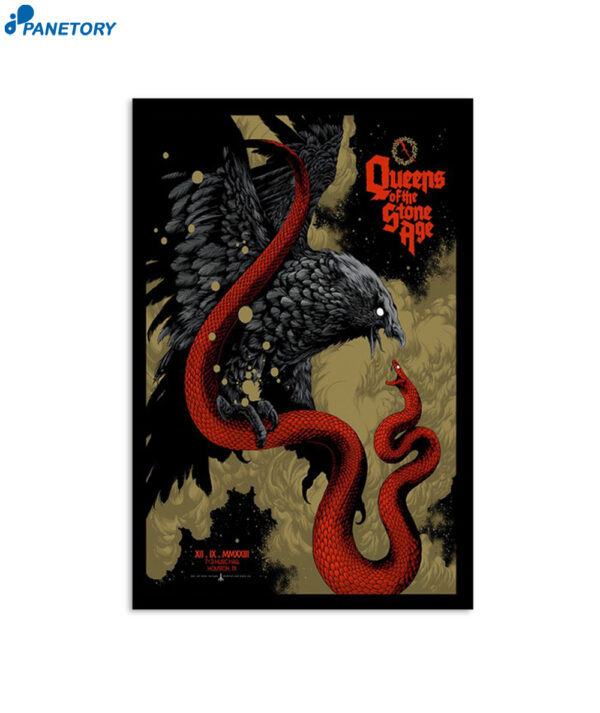 Queens Of The Stone Age 713 Music Hall Houston Tx Dec 9 2023 Poster