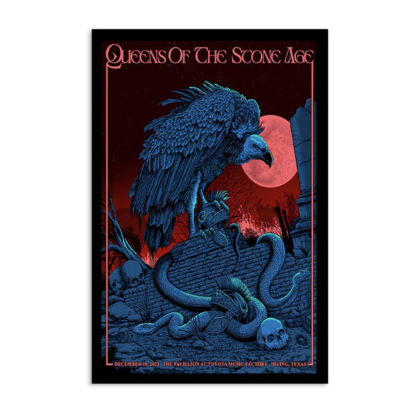 Queens Of The Stone Age Dec 10 2023 Irving Tx Poster