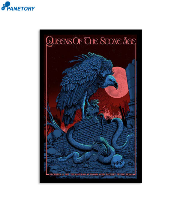 Queens Of The Stone Age Dec 10 2023 Irving Tx Poster