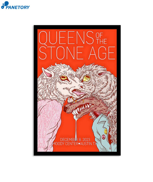 Queens Of The Stone Age Moody Center Austin Tx December 8 2023 Poster