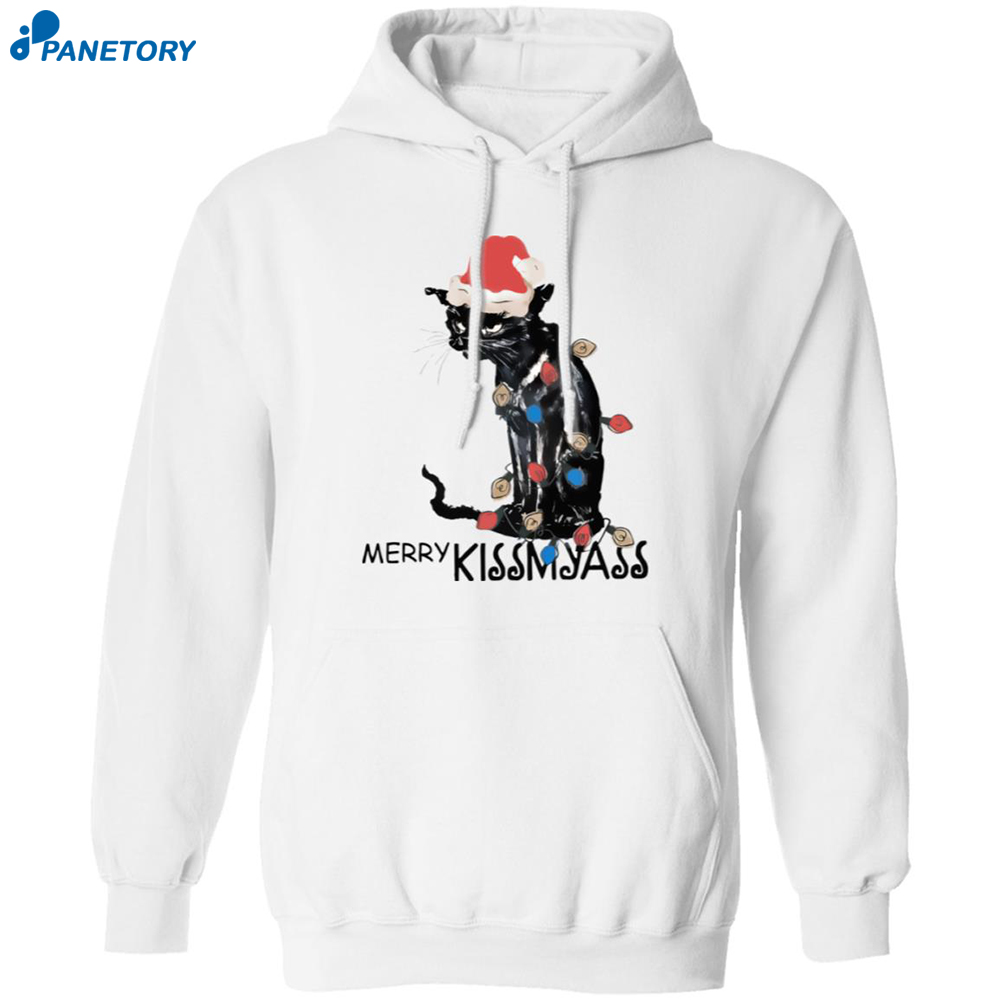 Retro Christmas Cat Merry Kissmyass Print Sweatshirt 7 Retro Christmas Cat Merry Kissmyass Print Sweatshirt 1
