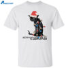 Retro Christmas Cat Merry Kissmyass Print Sweatshirt 2