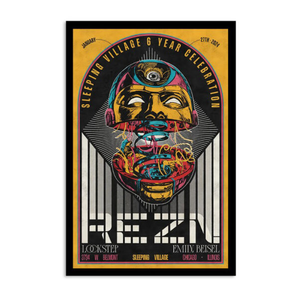 Rezn January 27 2024 Sleeping Village Chicago Il Poster