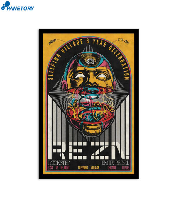 Rezn January 27 2024 Sleeping Village Chicago Il Poster