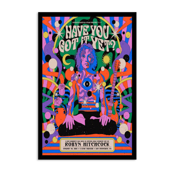 Robyn Hitchcock 4 Star Theater San Francisco Ca January 4 2024 Poster
